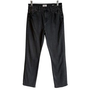 Frame Le High Tierra Straight Black Denim Jeans Size 26